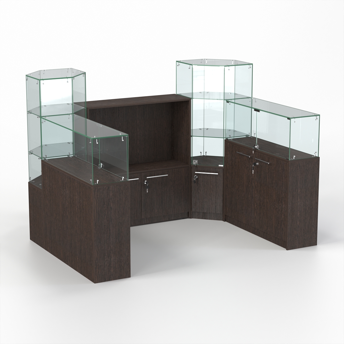 Комплект прилавков КОДИ №3, Дуб Венге