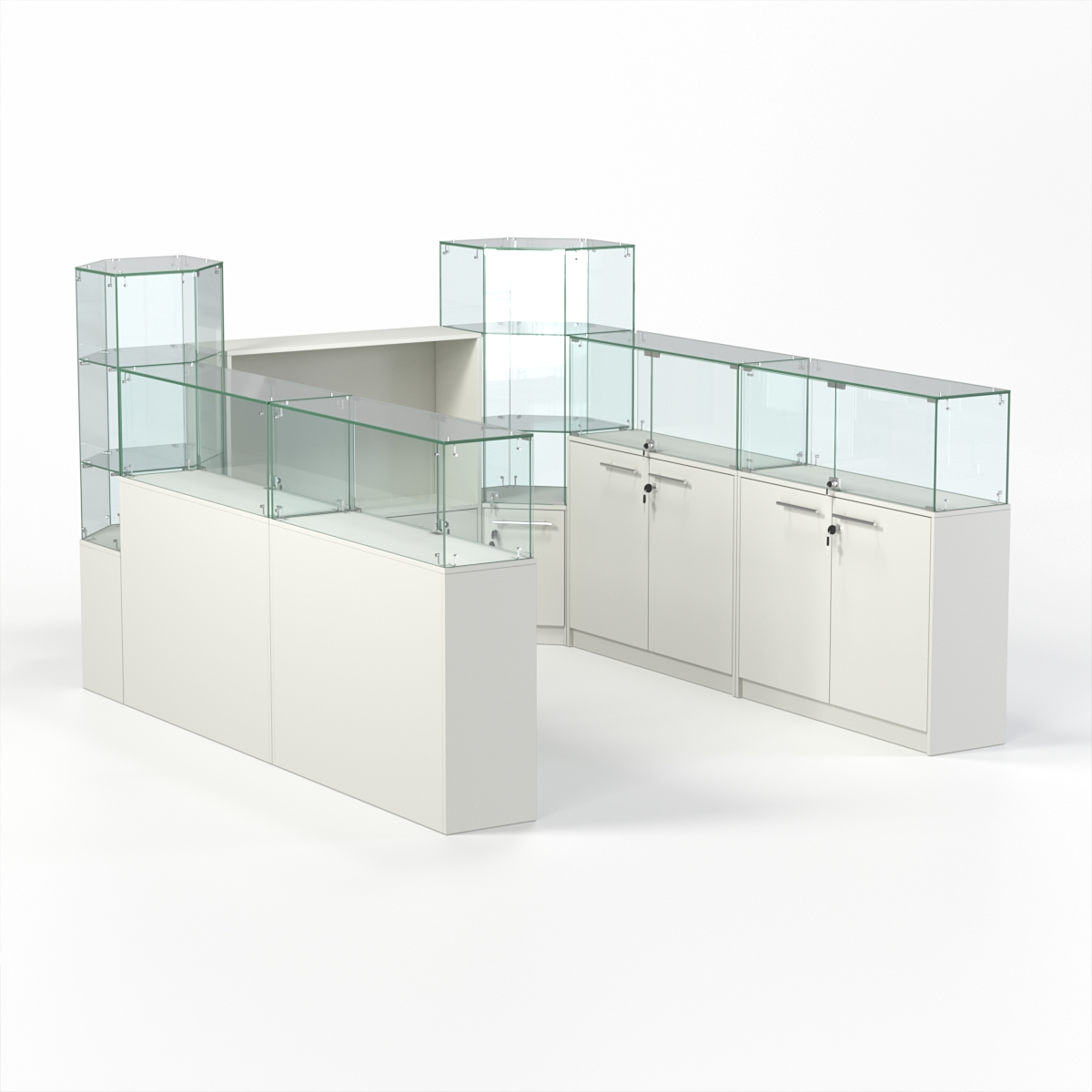 Комплект прилавков КОДИ №4, Белый