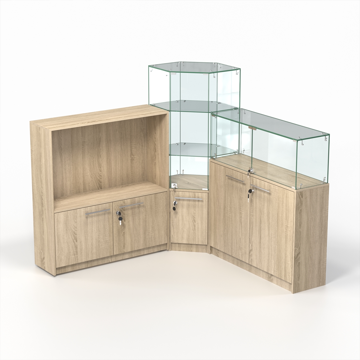 Комплект прилавков КОДИ №5, Дуб Сонома