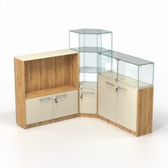 Комплект прилавков КОДИ №5, Дуб Золотистый и Крем Вайс