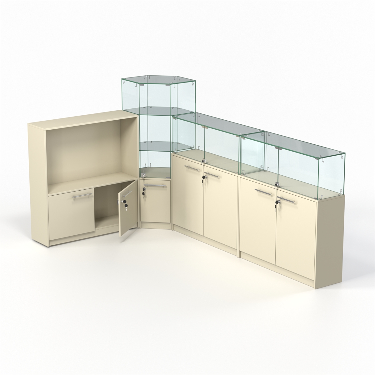 Комплект прилавков КОДИ №6, Крем Вайс