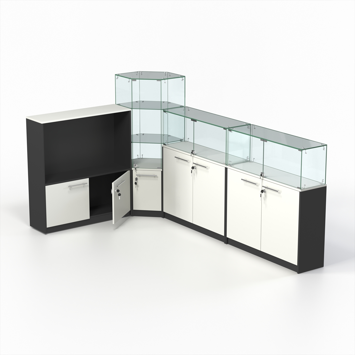 Комплект прилавков КОДИ №6, Черный и Белый