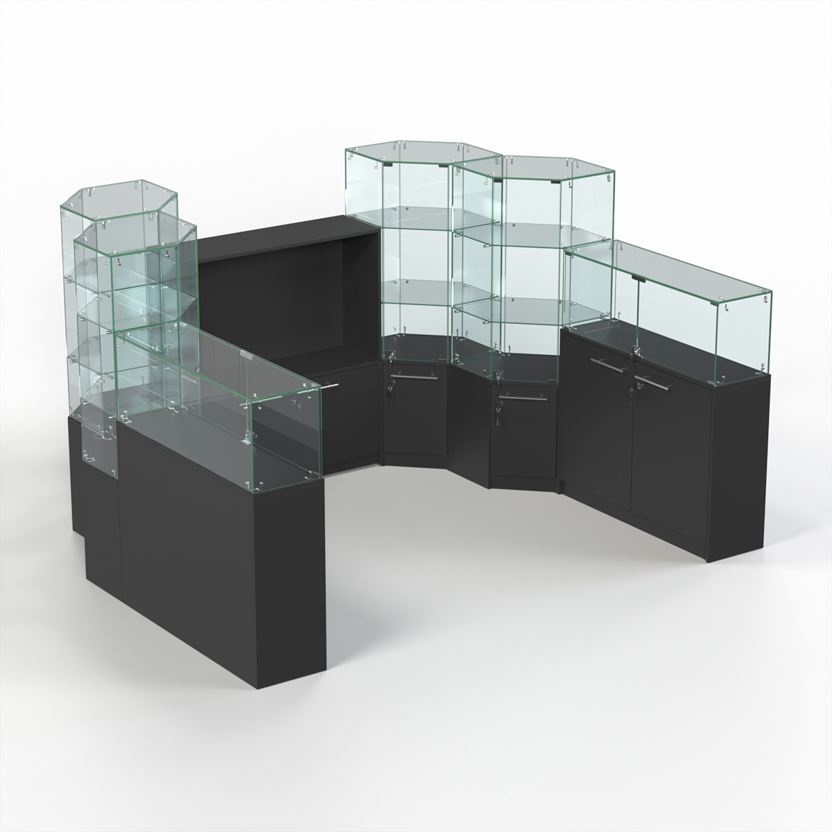 Комплект прилавков КОДИ №8, Черный