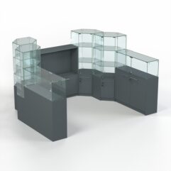 Комплект прилавков КОДИ №8, Темно-Серый