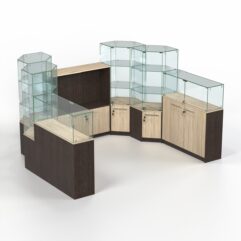 Комплект прилавков КОДИ №8, Дуб Венге и Дуб Сонома