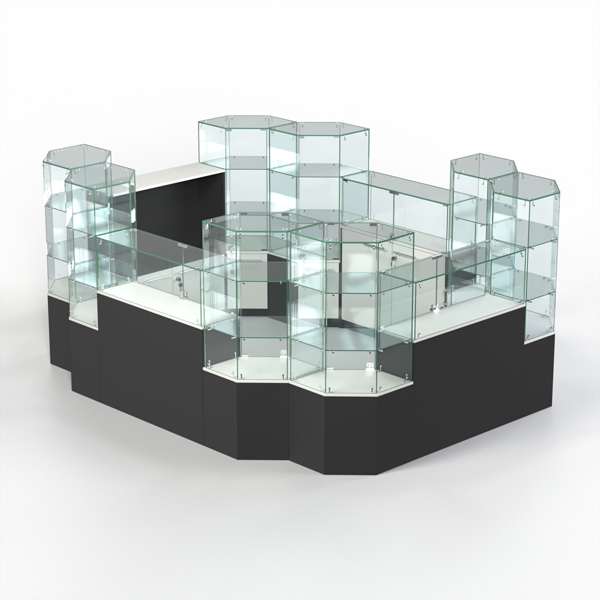 Комплект прилавков КОДИ №9, Черный и Белый