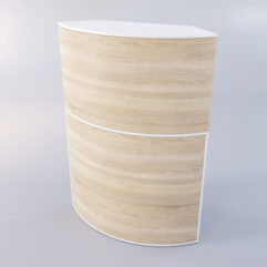 Медицинский пост ЛЕКАРЬ №6 угловой, Белый + Дуб Сонома