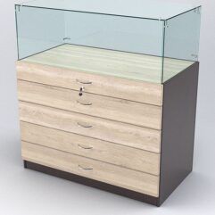 Прилавок РИВОЛИ №3, Дуб Венге и Дуб Сонома