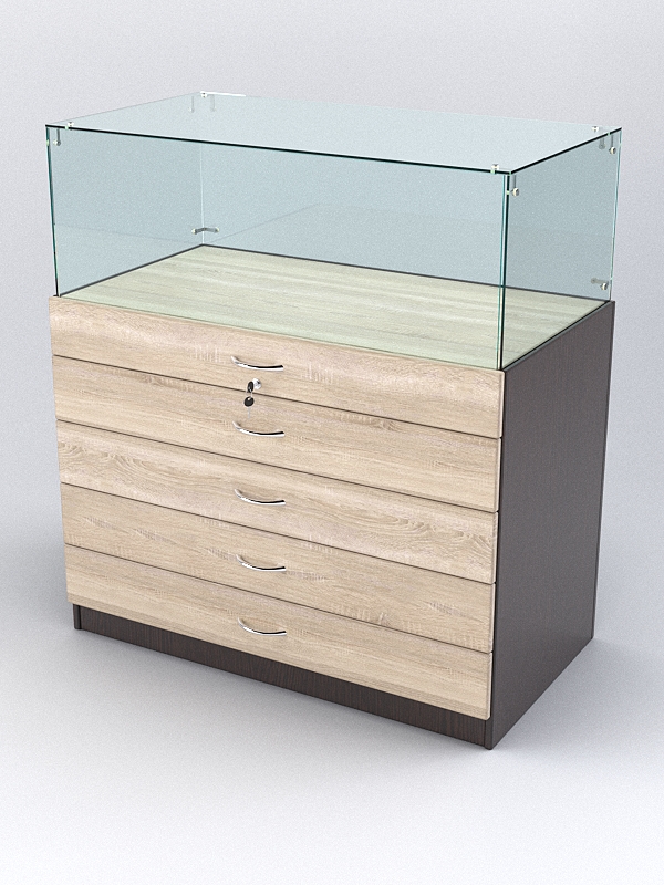 Прилавок РИВОЛИ №3, Дуб Венге и Дуб Сонома