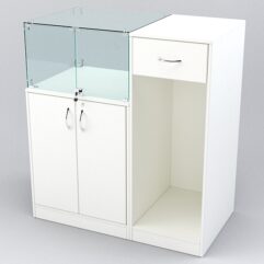 Прилавок РИВОЛИ №6 кассовый, Белый