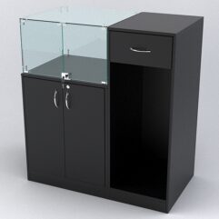 Прилавок РИВОЛИ №6 кассовый, Черный