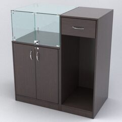 Прилавок РИВОЛИ №6 кассовый, Дуб Венге