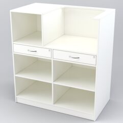 Прилавок РИВОЛИ №7 кассовый, Белый