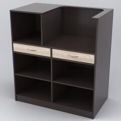 Прилавок РИВОЛИ №7 кассовый, Дуб Венге и Дуб Сонома