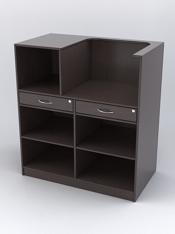 Прилавок РИВОЛИ №7 кассовый, Дуб Венге