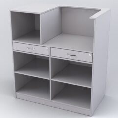 Прилавок РИВОЛИ №7 кассовый, Серый