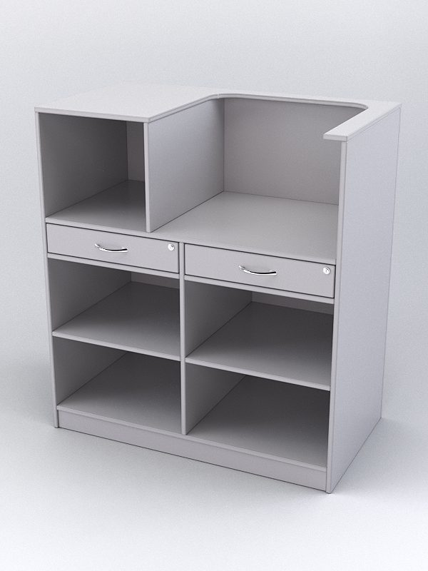 Прилавок РИВОЛИ №7 кассовый, Серый