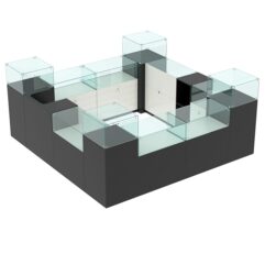 Комплект прилавков РИВОЛИ №1, Черный и Белый