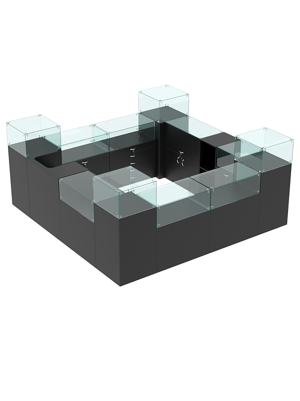 Комплект прилавков РИВОЛИ №1, Черный