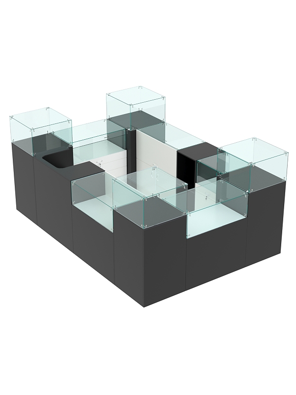 Комплект прилавков РИВОЛИ №2, Черный и Белый