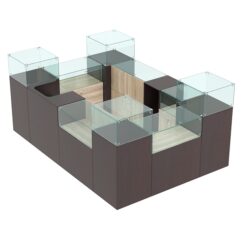 Комплект прилавков РИВОЛИ №2, Дуб Венге и Дуб Сонома