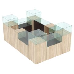 Комплект прилавков РИВОЛИ №2, Дуб Сонома и Дуб Венге