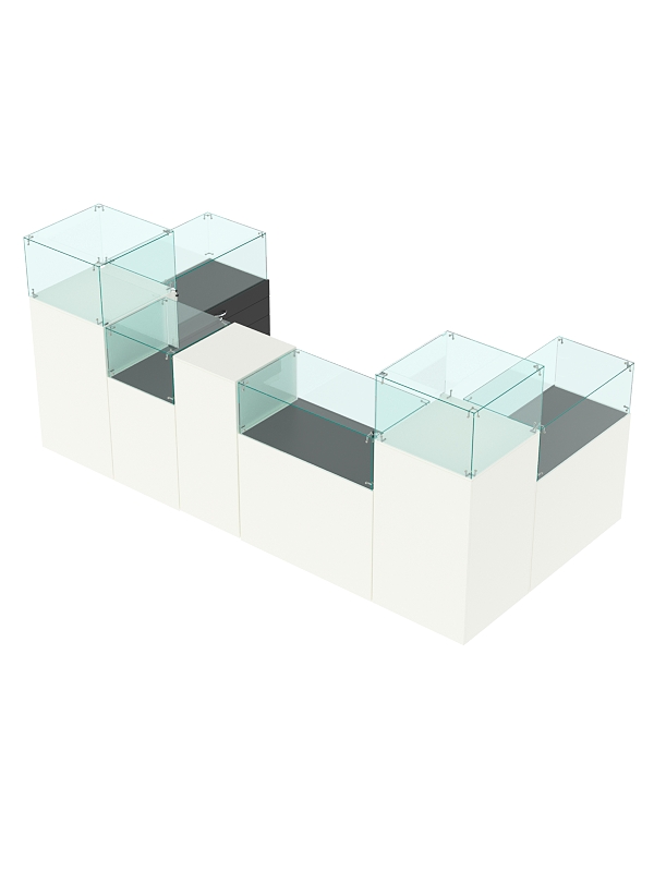 Комплект прилавков РИВОЛИ №3, Белый и Черный