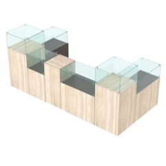 Комплект прилавков РИВОЛИ №3, Дуб Сонома и Дуб Венге