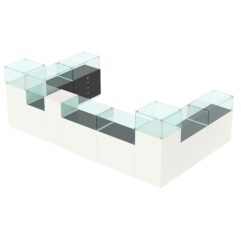 Комплект прилавков РИВОЛИ №4, Белый и Черный