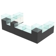 Комплект прилавков РИВОЛИ №4, Черный и Белый