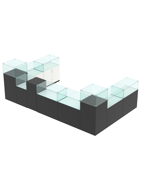 Комплект прилавков РИВОЛИ №4, Черный и Белый
