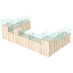 Комплект прилавков РИВОЛИ №4, Дуб Сонома