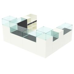 Комплект прилавков РИВОЛИ №5, Белый и Черный