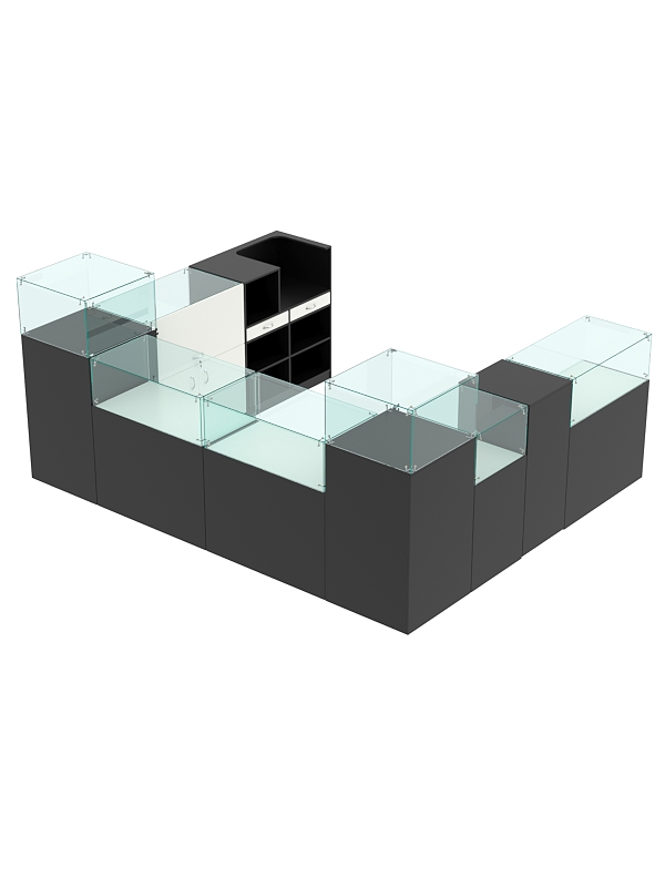 Комплект прилавков РИВОЛИ №5, Черный и Белый