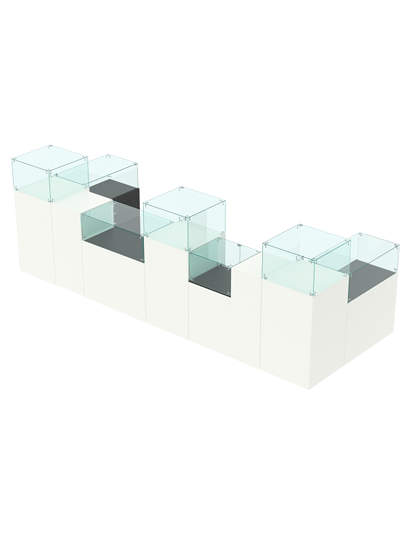 Комплект прилавков РИВОЛИ №6, Белый и Черный