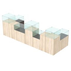 Комплект прилавков РИВОЛИ №6, Дуб Сонома и Дуб Венге