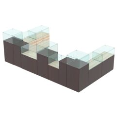 Комплект прилавков РИВОЛИ №7, Дуб Венге и Дуб Сонома