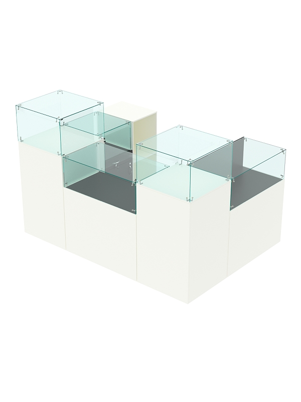 Комплект прилавков РИВОЛИ №8, Белый и Черный