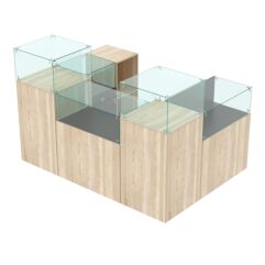 Комплект прилавков РИВОЛИ №8, Дуб Сонома и Дуб Венге