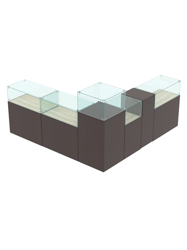 Комплект прилавков РИВОЛИ №9, Дуб Венге и Дуб Сонома