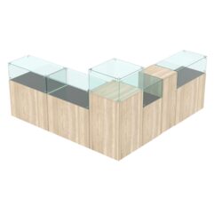 Комплект прилавков РИВОЛИ №9, Дуб Сонома и Дуб Венге