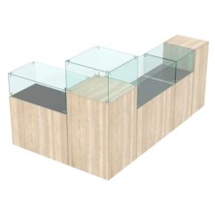 Комплект прилавков РИВОЛИ №10, Дуб Сонома и Дуб Венге