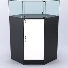 Прилавок ВАЛЕНТИНО №3 шестигранный, Черный и Белый