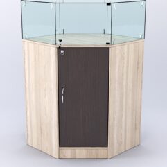 Прилавок ВАЛЕНТИНО №3 шестигранный, Дуб Сонома и Дуб Венге