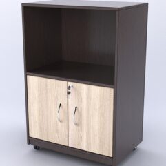 Прилавок ВАЛЕНТИНО №7 выкатной, Дуб Венге и Дуб Сонома