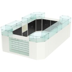 Комплект прилавков ВАЛЕНТИНО №1, Белый и Черный