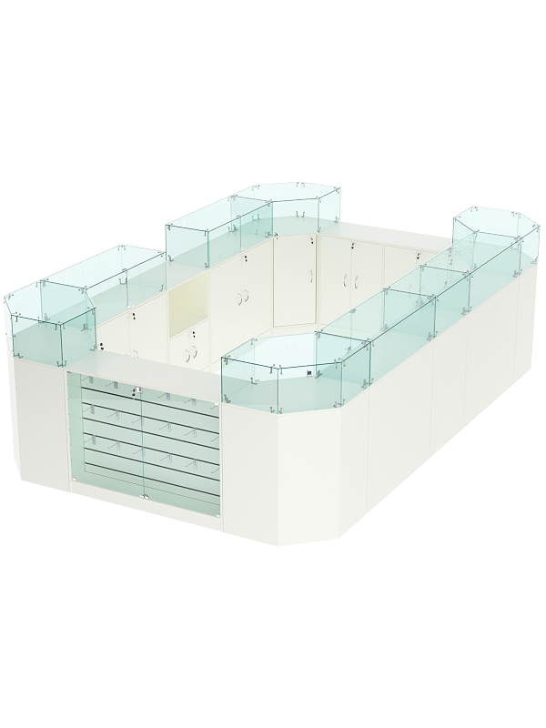 Комплект прилавков ВАЛЕНТИНО №1, Белый