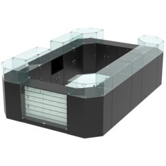 Комплект прилавков ВАЛЕНТИНО №1, Черный