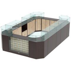 Комплект прилавков ВАЛЕНТИНО №1, Дуб Венге и Дуб Сонома