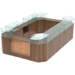 Комплект прилавков ВАЛЕНТИНО №1, Орех